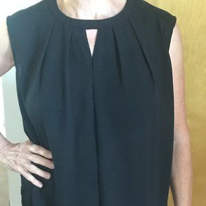 Black cap sleeve blouse